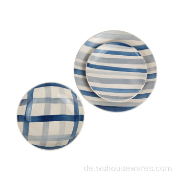 Luxus -Tabellengeschirr Porzellan Pad Printing Küche Dinnerset 12 PCs Geschirr Keramik Abendessen Set